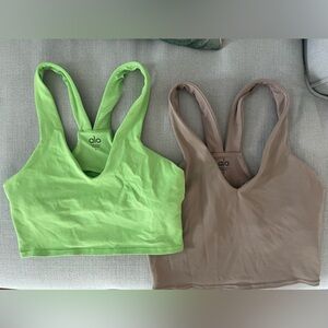 ALO Yoga Green and Brown Workout Tops LAST CHANCE